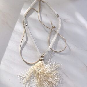 Serefina beaded tassel rope necklace